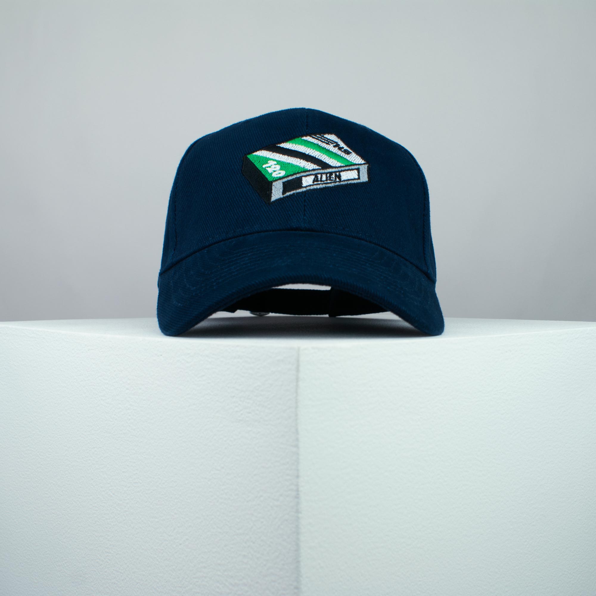 Alien Movie embroidered baseball cap navy / Retro VHS / UFO / Movie / Predator / Aliens / embroidery / patch / dad / hat / cap / clothing // Hatty Hats / iron on patch / dad hat embroidered patch / badge / applique / embroidered / punk patches / trucker hat / snapback / caps / dad hats / baseball hat / mens hat / womens hat / embroidered hat / dad cap / embroidered cap