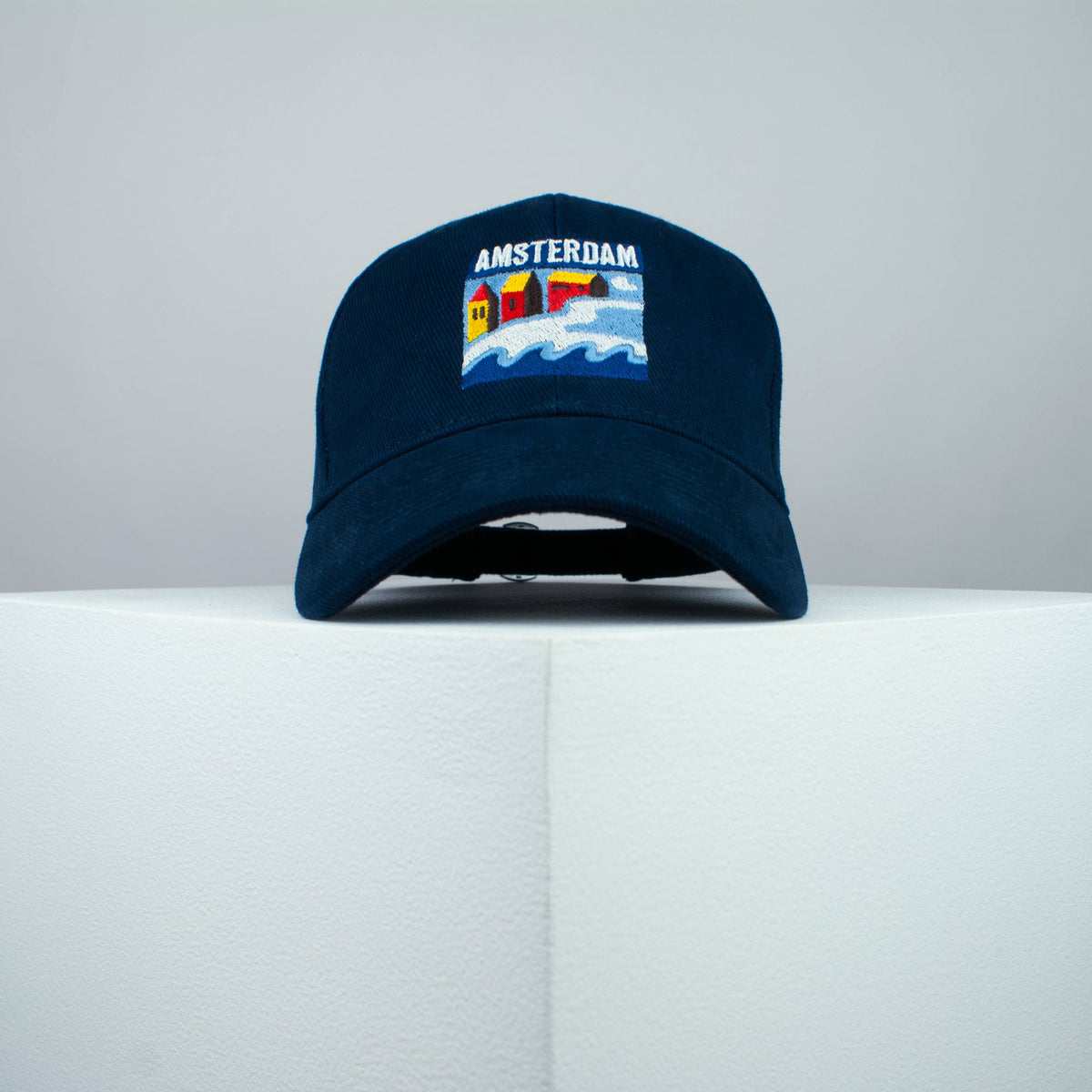 Amsterdam embroidered baseball cap navy / Netherlands / retro / vintage / holiday / beach / embroidery / patch / dad / hat / cap / clothing // Hatty Hats / iron on patch / dad hat embroidered patch / badge / applique / embroidered / punk patches / trucker hat / snapback / caps / dad hats / baseball hat / mens hat / womens hat / embroidered hat / dad cap / embroidered cap