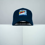 Amsterdam embroidered baseball cap navy / Netherlands / retro / vintage / holiday / beach / embroidery / patch / dad / hat / cap / clothing // Hatty Hats / iron on patch / dad hat embroidered patch / badge / applique / embroidered / punk patches / trucker hat / snapback / caps / dad hats / baseball hat / mens hat / womens hat / embroidered hat / dad cap / embroidered cap