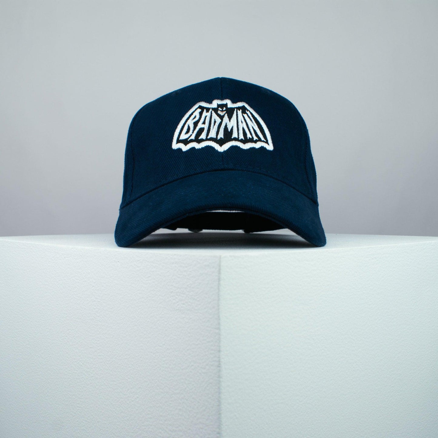 Badman Batman embroidered baseball cap navy / superhero / superman / DC comics / marvel / embroidery / patch / dad / hat / cap / clothing // Hatty Hats / iron on patch / dad hat embroidered patch / badge / applique / embroidered / punk patches / trucker hat / snapback / caps / dad hats / baseball hat / mens hat / womens hat / embroidered hat / dad cap / embroidered cap