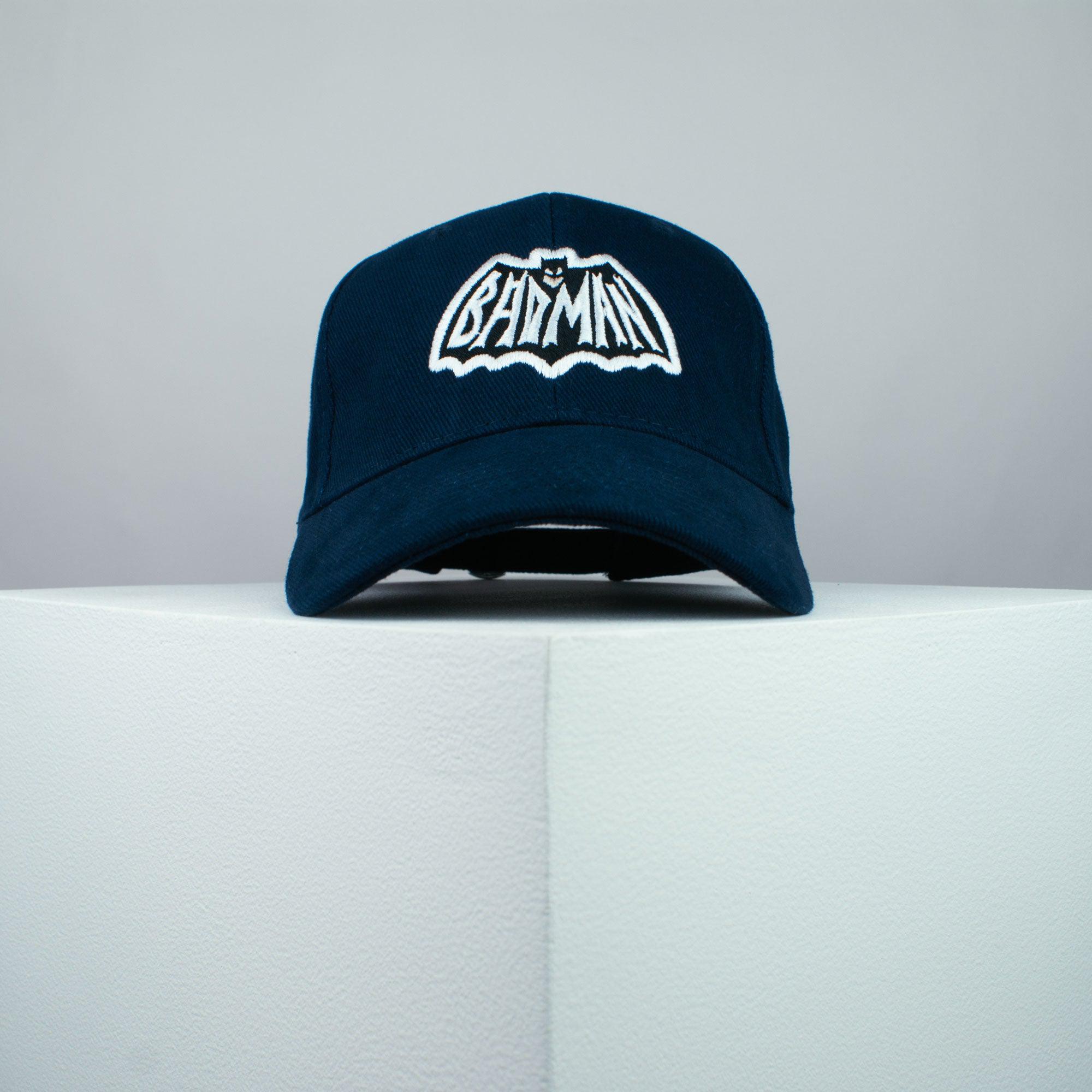 Badman Batman embroidered baseball cap navy / superhero / superman / DC comics / marvel / embroidery / patch / dad / hat / cap / clothing // Hatty Hats / iron on patch / dad hat embroidered patch / badge / applique / embroidered / punk patches / trucker hat / snapback / caps / dad hats / baseball hat / mens hat / womens hat / embroidered hat / dad cap / embroidered cap
