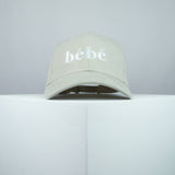 Bebe embroidered baseball cap beige / baby / shower / girl / boy / invite / embroidery / patch / hat / dad hat / cap / iron on patch / embroidered patch / badge / applique / embroidered / punk patches / trucker hat / snapback / caps / dad hats / baseball hat / mens hat / womens hat / embroidered hat / dad cap / embroidered cap
