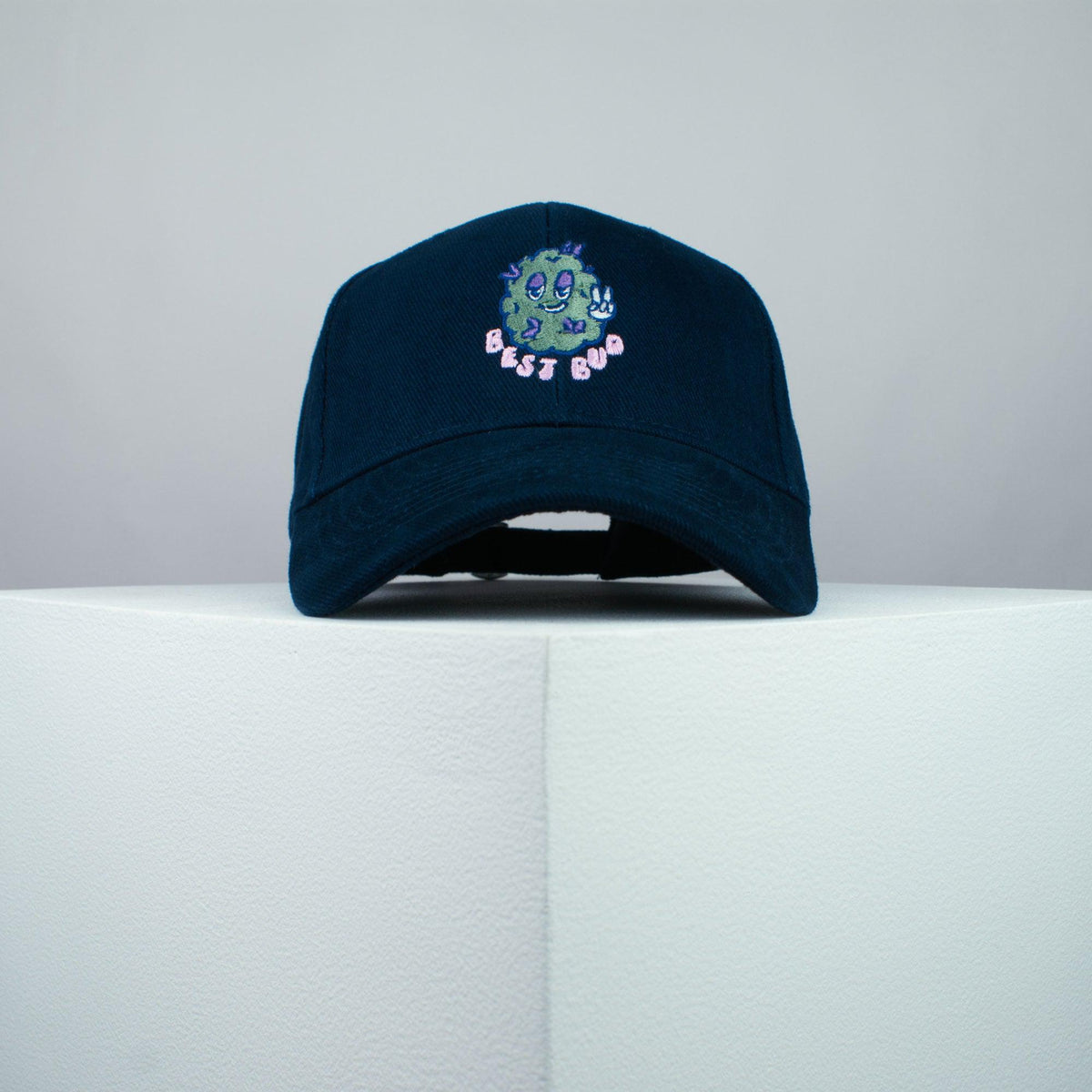 Best bud embroidered baseball cap navy / weed / marijuana / cannabis / hemp / embroidery / patch / dad / hat / cap / clothing // Hatty Hats / iron on patch / dad hat embroidered patch / badge / applique / embroidered / punk patches / trucker hat / snapback / caps / dad hats / baseball hat / mens hat / womens hat / embroidered hat / dad cap / embroidered cap