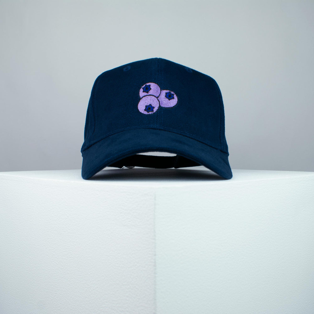 Blueberry embroidered baseball cap navy / vegan / gift / food / embroidery / patch / hat / dad hat / cap / iron on patch / embroidered patch / badge / applique / embroidered / punk patches / trucker hat / snapback / caps / dad hats / baseball hat / mens hat / womens hat / embroidered hat / dad cap / embroidered cap