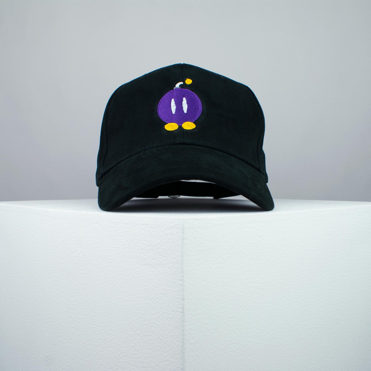 Super Mario Bob-omb embroidered baseball cap black / mario / nintendo / gamer / gaming / embroidery / patch / hat / dad hat / cap / iron on patch / embroidered patch / badge / applique / embroidered / punk patches / trucker hat / snapback / caps / dad hats / baseball hat / mens hat / womens hat / embroidered hat / dad cap / embroidered cap