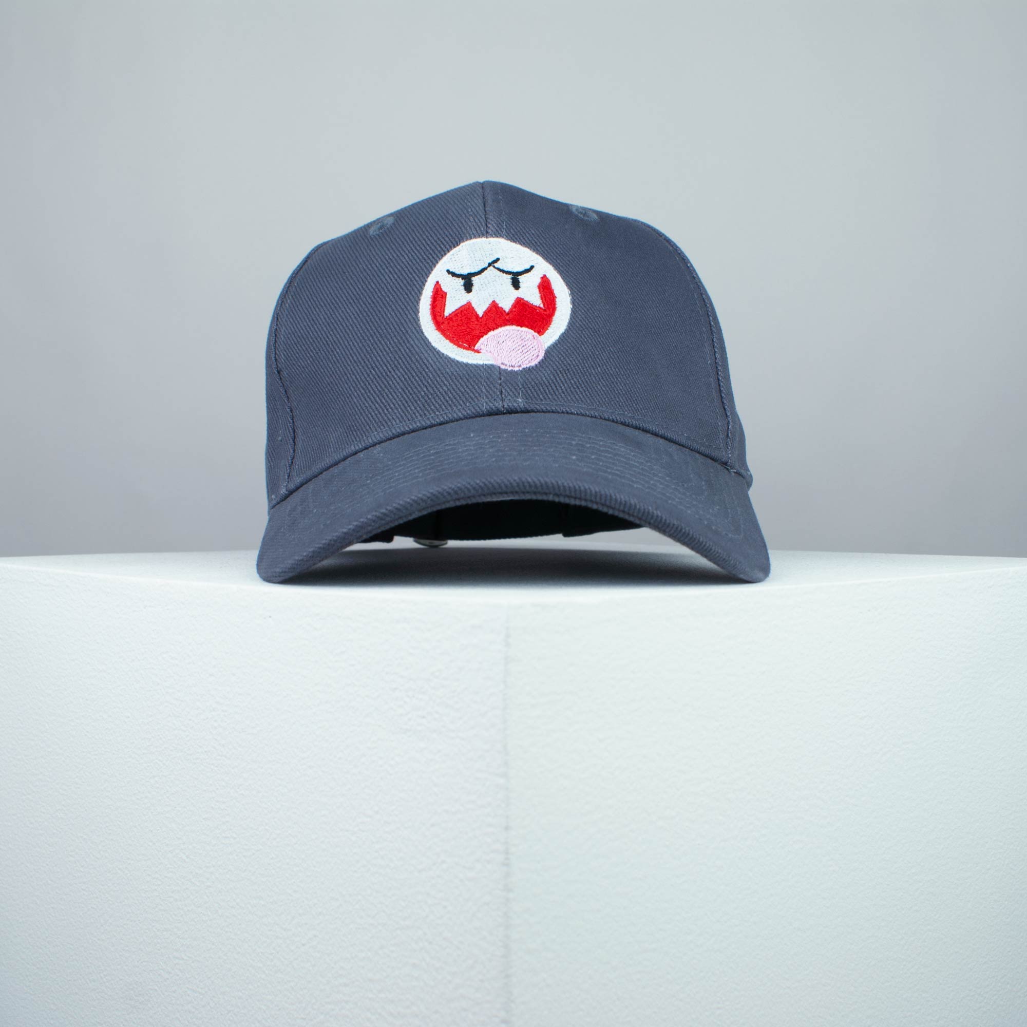 Super Mario Boo embroidered baseball cap grey / mario / nintendo / gamer / gaming / embroidery / patch / hat / dad hat / cap / iron on patch / embroidered patch / badge / applique / embroidered / punk patches / trucker hat / snapback / caps / dad hats / baseball hat / mens hat / womens hat / embroidered hat / dad cap / embroidered cap