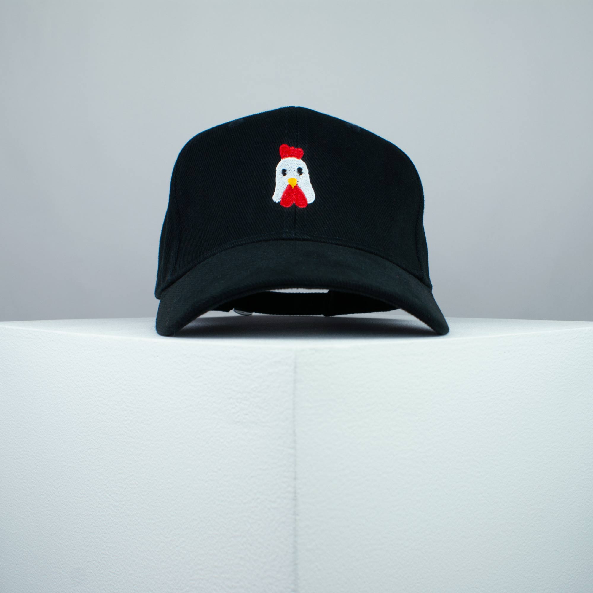 Chicken embroidered baseball cap black / bird / patches / animal / embroidery / patch / hat / dad hat / cap / iron on patch / embroidered patch / badge / applique / embroidered / punk patches / trucker hat / snapback / caps / dad hats / baseball hat / mens hat / womens hat / embroidered hat / dad cap / embroidered cap / website