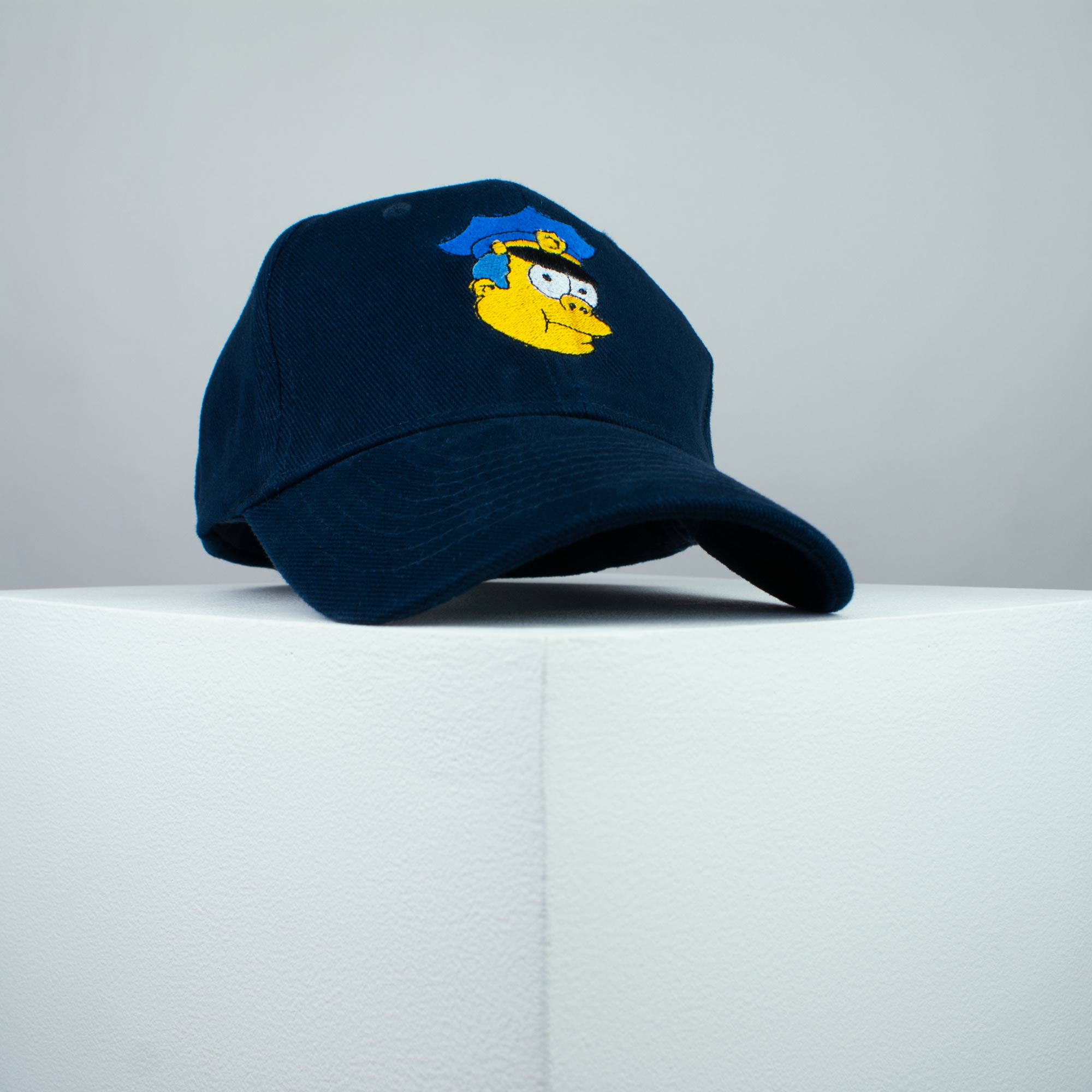 Chief Wiggum embroidered baseball cap (8 hat colours) / the simpsons / bart / marge / homer / embroidery / patch / hat / dad hat / cap / iron on patch / embroidered patch / badge / applique / embroidered / punk patches / trucker hat / snapback / caps / dad hats / baseball hat / mens hat / womens hat / embroidered hat / dad cap / embroidered cap 1