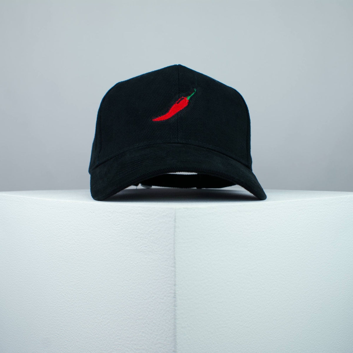 Chilli embroidered baseball cap black / vegan / gift / food / embroidery / patch / hat / dad hat / cap / iron on patch / embroidered patch / badge / applique / embroidered / punk patches / trucker hat / snapback / caps / dad hats / baseball hat / mens hat / womens hat / embroidered hat / dad cap / embroidered cap