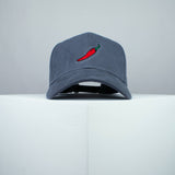 Chilli embroidered baseball cap grey / vegan / gift / food / embroidery / patch / hat / dad hat / cap / iron on patch / embroidered patch / badge / applique / embroidered / punk patches / trucker hat / snapback / caps / dad hats / baseball hat / mens hat / womens hat / embroidered hat / dad cap / embroidered cap