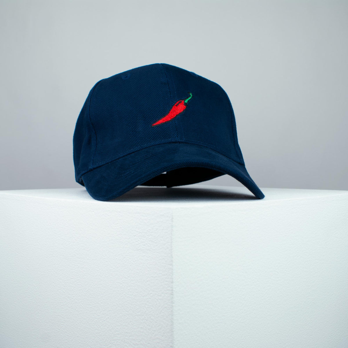 Chilli embroidered baseball cap navy blue / vegan / gift / food / embroidery / patch / hat / dad hat / cap / iron on patch / embroidered patch / badge / applique / embroidered / punk patches / trucker hat / snapback / caps / dad hats / baseball hat / mens hat / womens hat / embroidered hat / dad cap / embroidered cap 1