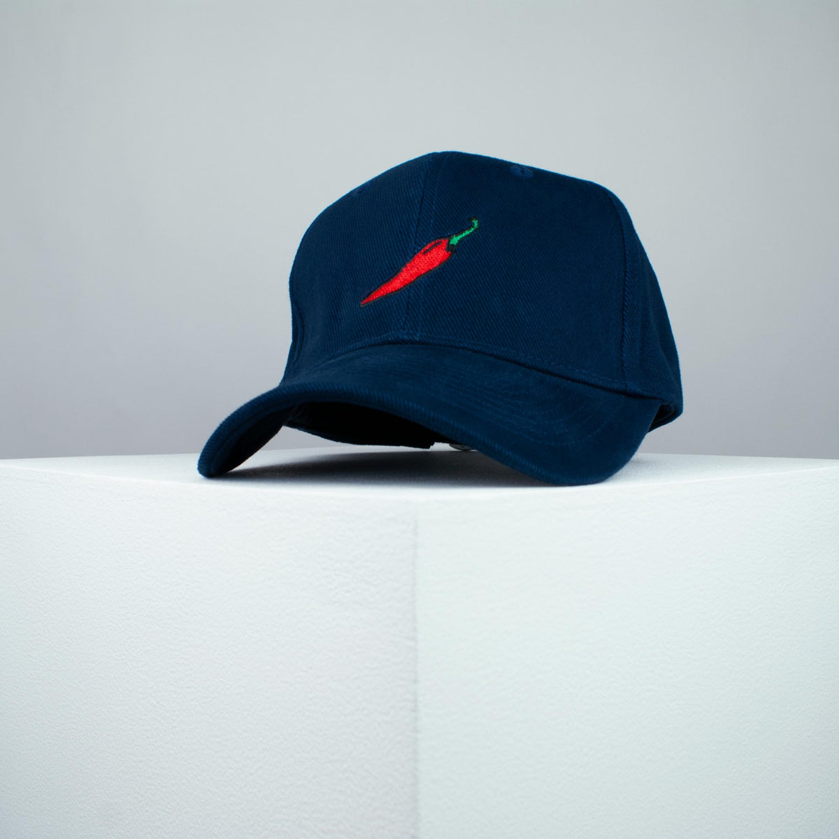 Chilli embroidered baseball cap navy blue / vegan / gift / food / embroidery / patch / hat / dad hat / cap / iron on patch / embroidered patch / badge / applique / embroidered / punk patches / trucker hat / snapback / caps / dad hats / baseball hat / mens hat / womens hat / embroidered hat / dad cap / embroidered cap 2