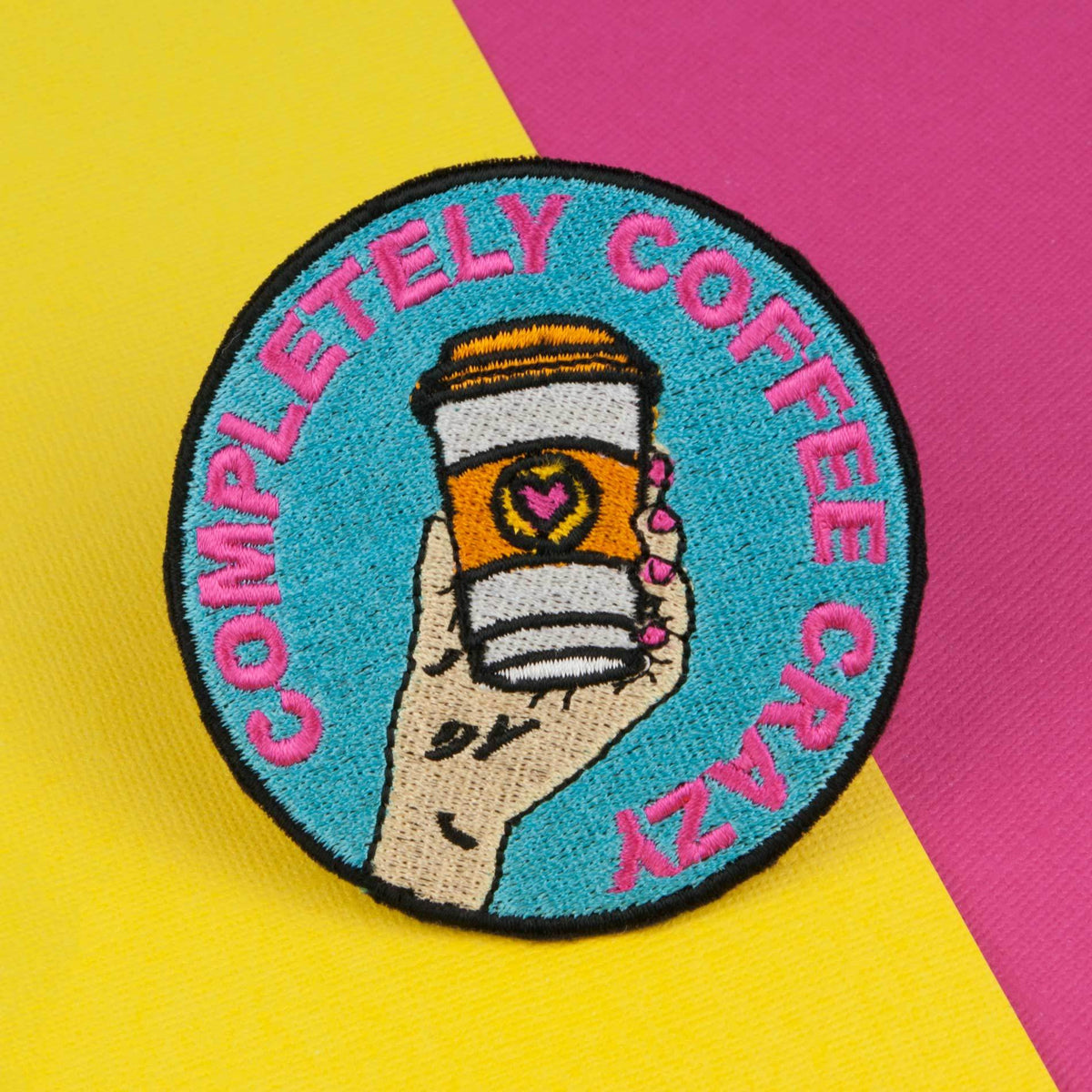 Coffee crazy iron on patch / coffee / patches / coffee gift / embroidery / patch / enamel pin / pin / embroidered patch / back patch / patches for jackets / badge / applique / embroidered / feminist patch / punk patches / iron on patches / punk patch / band patches / backpatch / patches iron on / appliques / sew on patch / jacket patch