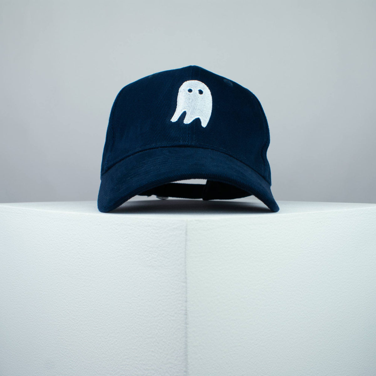 Crazy Ghost embroidered baseball cap navy / halloween / spooky / costume / cute / embroidery / patch / hat / dad hat / cap / iron on patch / embroidered patch / badge / applique / embroidered / punk patches / trucker hat / snapback / caps / dad hats / baseball hat / mens hat / womens hat / embroidered hat / dad cap / embroidered cap