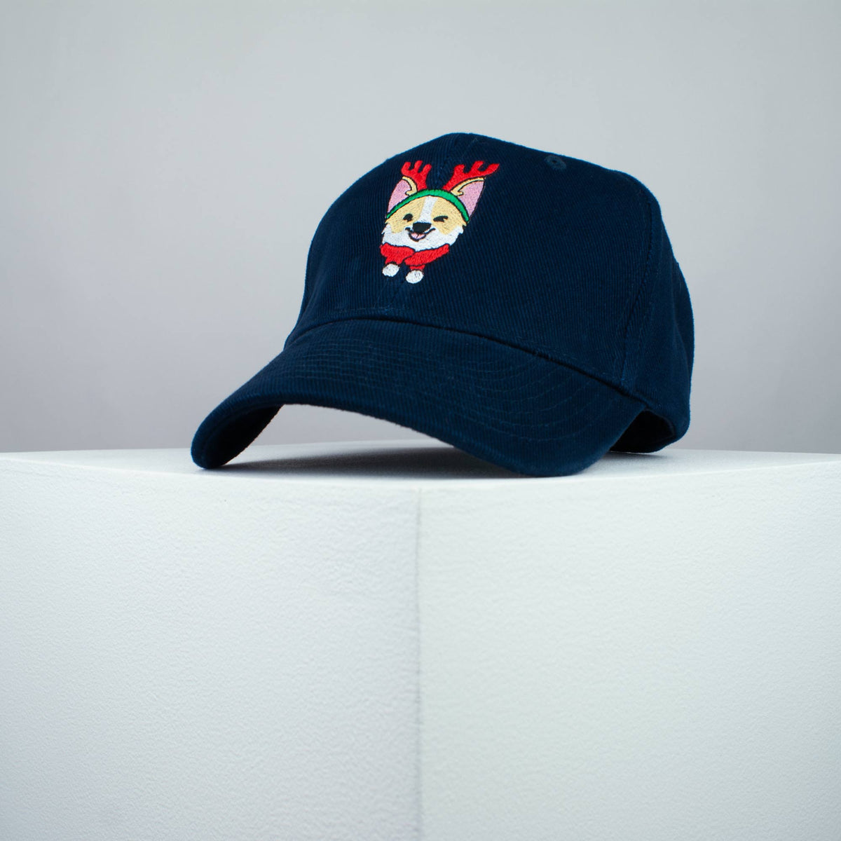 Cute Corgi Reindeer embroidered baseball cap (8 hat colours) / dog lover / puppy / pet / christmas / embroidery / patch / hat / dad hat / cap / iron on patch / embroidered patch / badge / applique / embroidered / punk patches / trucker hat / snapback / caps / dad hats / baseball hat / mens hat / womens hat / embroidered hat / dad cap / embroidered cap 2