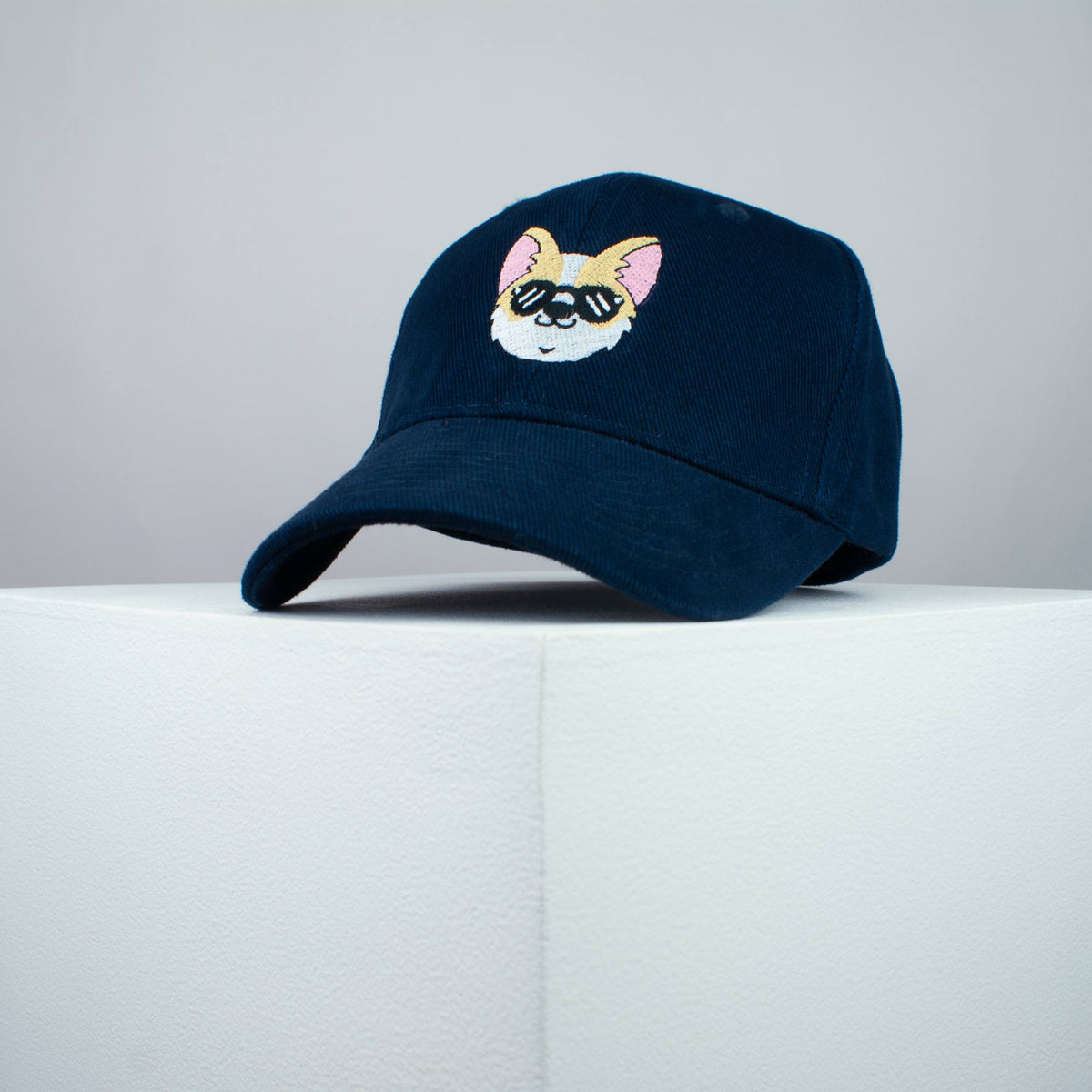 Cute Corgi sunglasses embroidered baseball cap (8 hat colours) / dog lover / puppy / pet / welsh / embroidery / patch / hat / dad hat / cap / iron on patch / embroidered patch / badge / applique / embroidered / punk patches / trucker hat / snapback / caps / dad hats / baseball hat / mens hat / womens hat / embroidered hat / dad cap / embroidered cap 2
