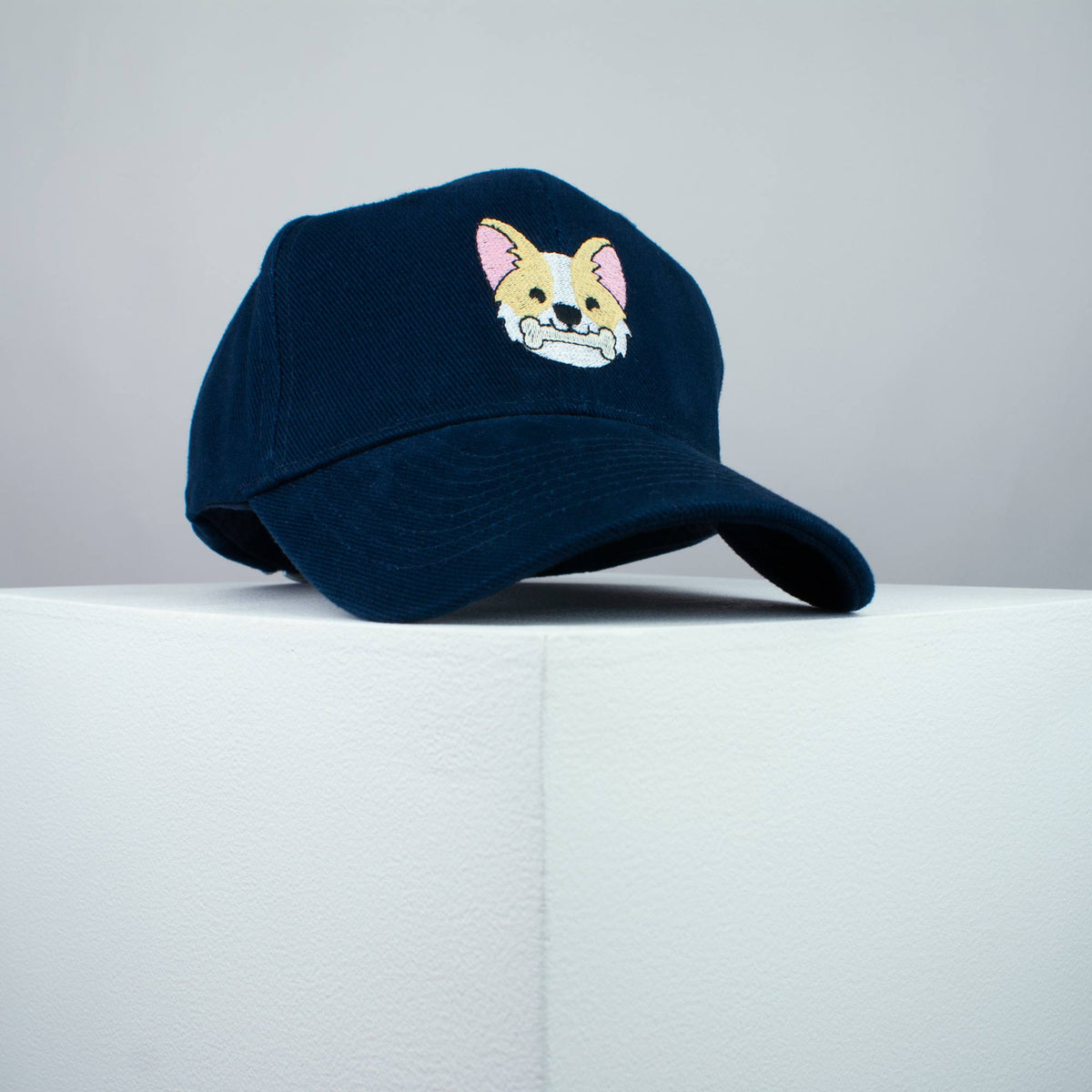 Cute Corgi bone embroidered baseball cap (8 hat colours) / dog lover / puppy / pet / welsh / embroidery / patch / hat / dad hat / cap / iron on patch / embroidered patch / badge / applique / embroidered / punk patches / trucker hat / snapback / caps / dad hats / baseball hat / mens hat / womens hat / embroidered hat / dad cap / embroidered cap 1