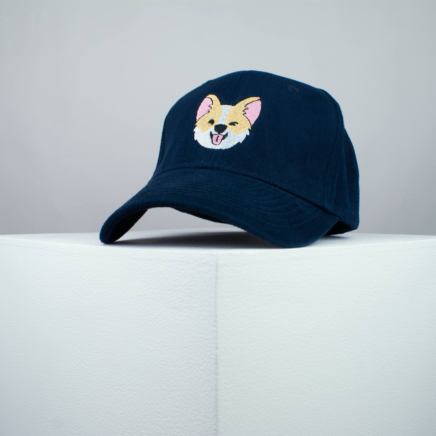Cute Corgi wink embroidered baseball cap (8 hat colours) / dog lover / puppy / pet / welsh / embroidery / patch / hat / dad hat / cap / iron on patch / embroidered patch / badge / applique / embroidered / punk patches / trucker hat / snapback / caps / dad hats / baseball hat / mens hat / womens hat / embroidered hat / dad cap / embroidered cap 2