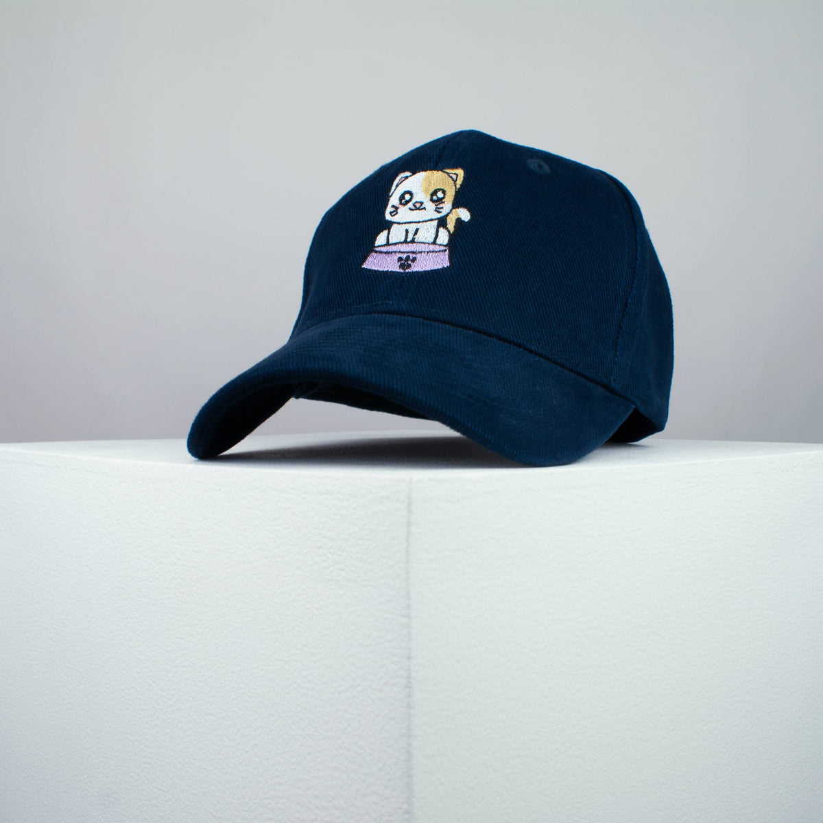 Cute Hungry Kitty embroidered baseball cap (8 hat colours) / cat / kitten / bowl / dog / embroidery / patch / hat / dad hat / cap / iron on patch / embroidered patch / badge / applique / embroidered / punk patches / trucker hat / snapback / caps / dad hats / baseball hat / mens hat / womens hat / embroidered hat / dad cap / embroidered cap 2