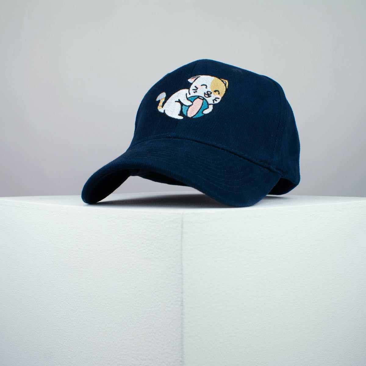 Cute playtime kitty embroidered baseball cap (8 hat colours) / cat / kitten / ball / dog / embroidery / patch / hat / dad hat / cap / iron on patch / embroidered patch / badge / applique / embroidered / punk patches / trucker hat / snapback / caps / dad hats / baseball hat / mens hat / womens hat / embroidered hat / dad cap / embroidered cap 2