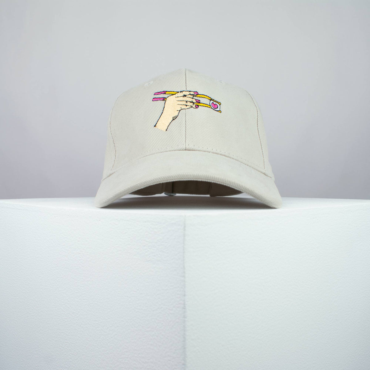 Eat sushi embroidered baseball cap beige / japanese / patches / food / embroidery / patch / hat / dad hat / cap / iron on patch / embroidered patch / badge / applique / embroidered / punk patches / trucker hat / snapback / caps / dad hats / baseball hat / mens hat / womens hat / embroidered hat / dad cap / embroidered cap / website