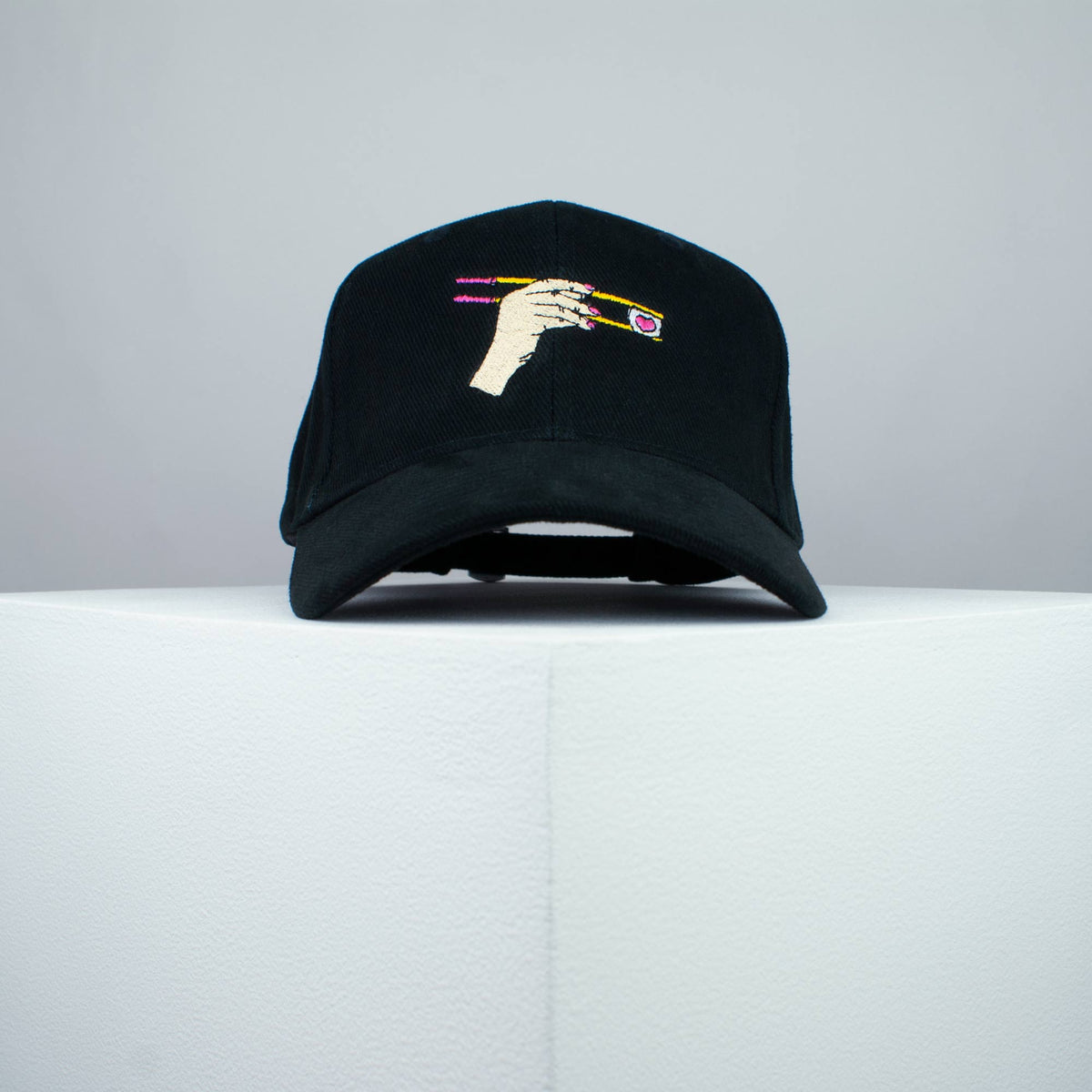 Eat sushi embroidered baseball cap black / japanese / patches / food / embroidery / patch / hat / dad hat / cap / iron on patch / embroidered patch / badge / applique / embroidered / punk patches / trucker hat / snapback / caps / dad hats / baseball hat / mens hat / womens hat / embroidered hat / dad cap / embroidered cap / website
