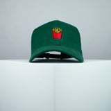 French fries embroidered baseball cap green / food / gift / emoji / embroidery / patch / hat / dad hat / cap / iron on patch / embroidered patch / badge / applique / embroidered / punk patches / trucker hat / snapback / caps / dad hats / baseball hat / mens hat / womens hat / embroidered hat / dad cap / embroidered cap