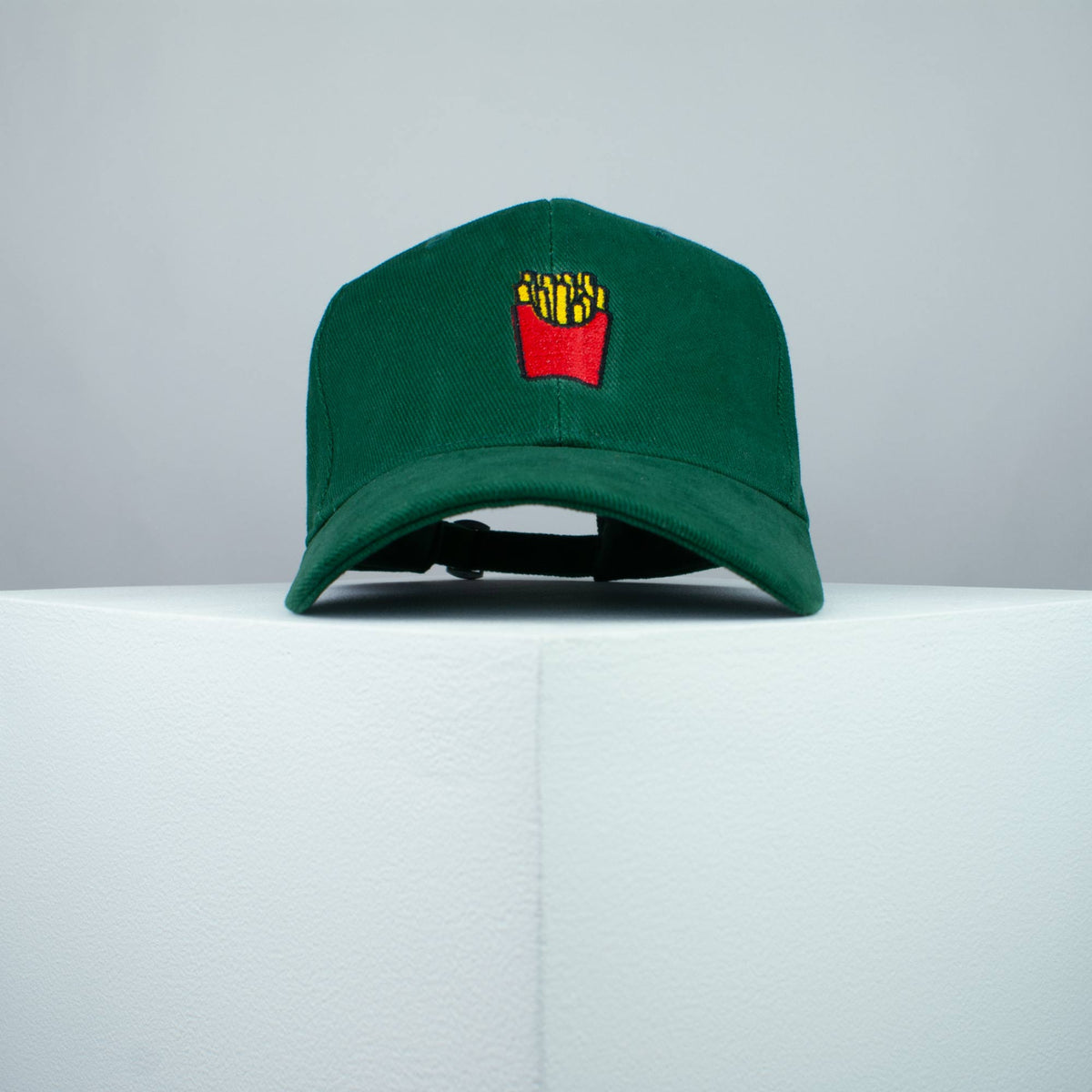 French fries embroidered baseball cap green / food / gift / emoji / embroidery / patch / hat / dad hat / cap / iron on patch / embroidered patch / badge / applique / embroidered / punk patches / trucker hat / snapback / caps / dad hats / baseball hat / mens hat / womens hat / embroidered hat / dad cap / embroidered cap