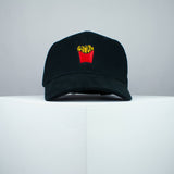 French fries embroidered baseball cap black / food / gift / emoji / embroidery / patch / hat / dad hat / cap / iron on patch / embroidered patch / badge / applique / embroidered / punk patches / trucker hat / snapback / caps / dad hats / baseball hat / mens hat / womens hat / embroidered hat / dad cap / embroidered cap