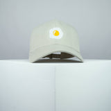 Fried egg embroidered baseball cap beige / food / patches / egg / embroidery / patch / hat / dad hat / cap / iron on patch / embroidered patch / badge / applique / embroidered / punk patches / trucker hat / snapback / caps / dad hats / baseball hat / mens hat / womens hat / embroidered hat / dad cap / embroidered cap / website