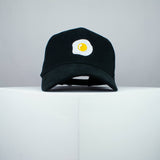 Fried egg embroidered baseball cap black / food / patches / egg / embroidery / patch / hat / dad hat / cap / iron on patch / embroidered patch / badge / applique / embroidered / punk patches / trucker hat / snapback / caps / dad hats / baseball hat / mens hat / womens hat / embroidered hat / dad cap / embroidered cap / website