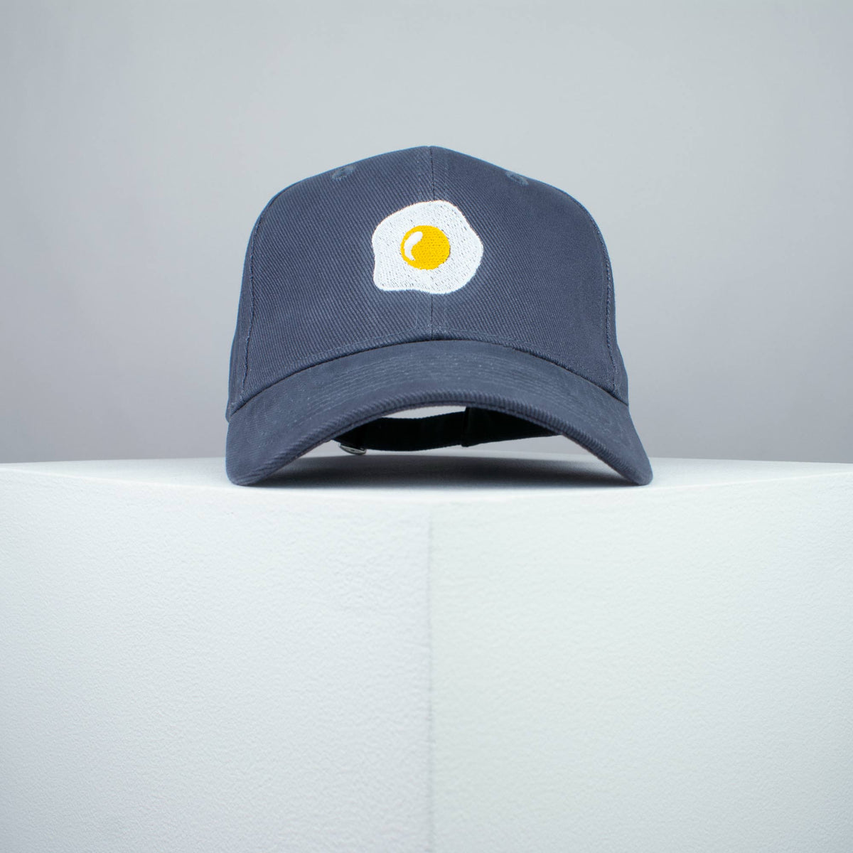 Fried egg embroidered baseball cap grey / food / patches / egg / embroidery / patch / hat / dad hat / cap / iron on patch / embroidered patch / badge / applique / embroidered / punk patches / trucker hat / snapback / caps / dad hats / baseball hat / mens hat / womens hat / embroidered hat / dad cap / embroidered cap / website