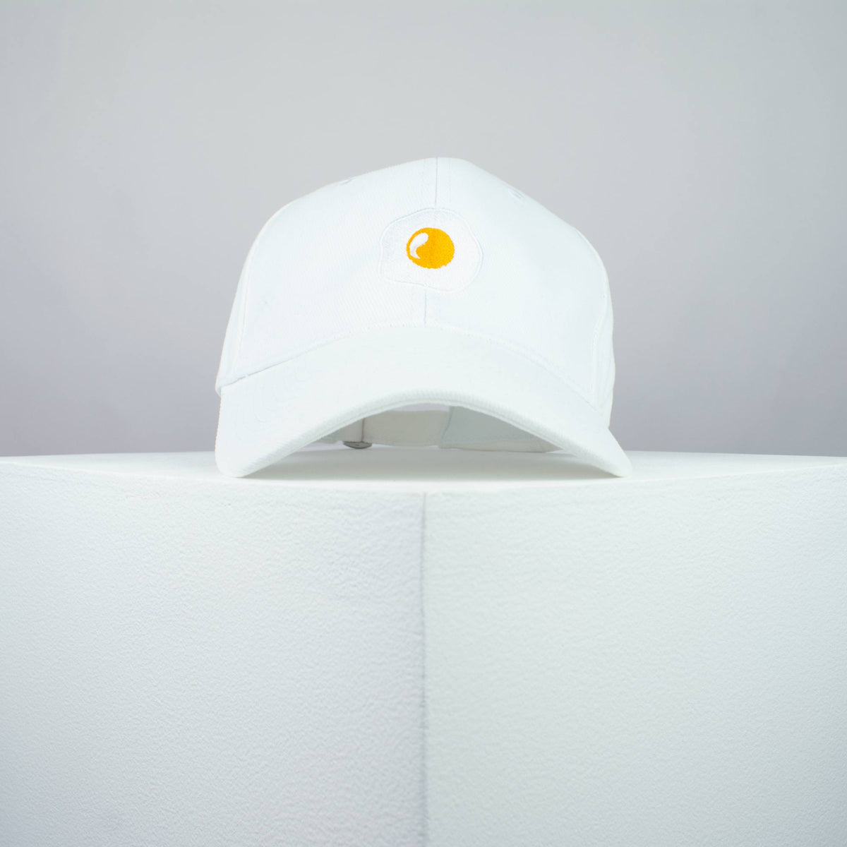 Fried egg embroidered baseball cap white / food / patches / egg / embroidery / patch / hat / dad hat / cap / iron on patch / embroidered patch / badge / applique / embroidered / punk patches / trucker hat / snapback / caps / dad hats / baseball hat / mens hat / womens hat / embroidered hat / dad cap / embroidered cap / website