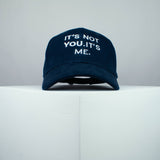 It’s Not You. It’s Me. embroidered baseball cap navy / breakup / meme / divorce / quote / embroidery / patch / hat / dad hat / cap / iron on patch / embroidered patch / badge / applique / embroidered / punk patches / trucker hat / snapback / caps / dad hats / baseball hat / mens hat / womens hat / embroidered hat / dad cap / embroidered cap