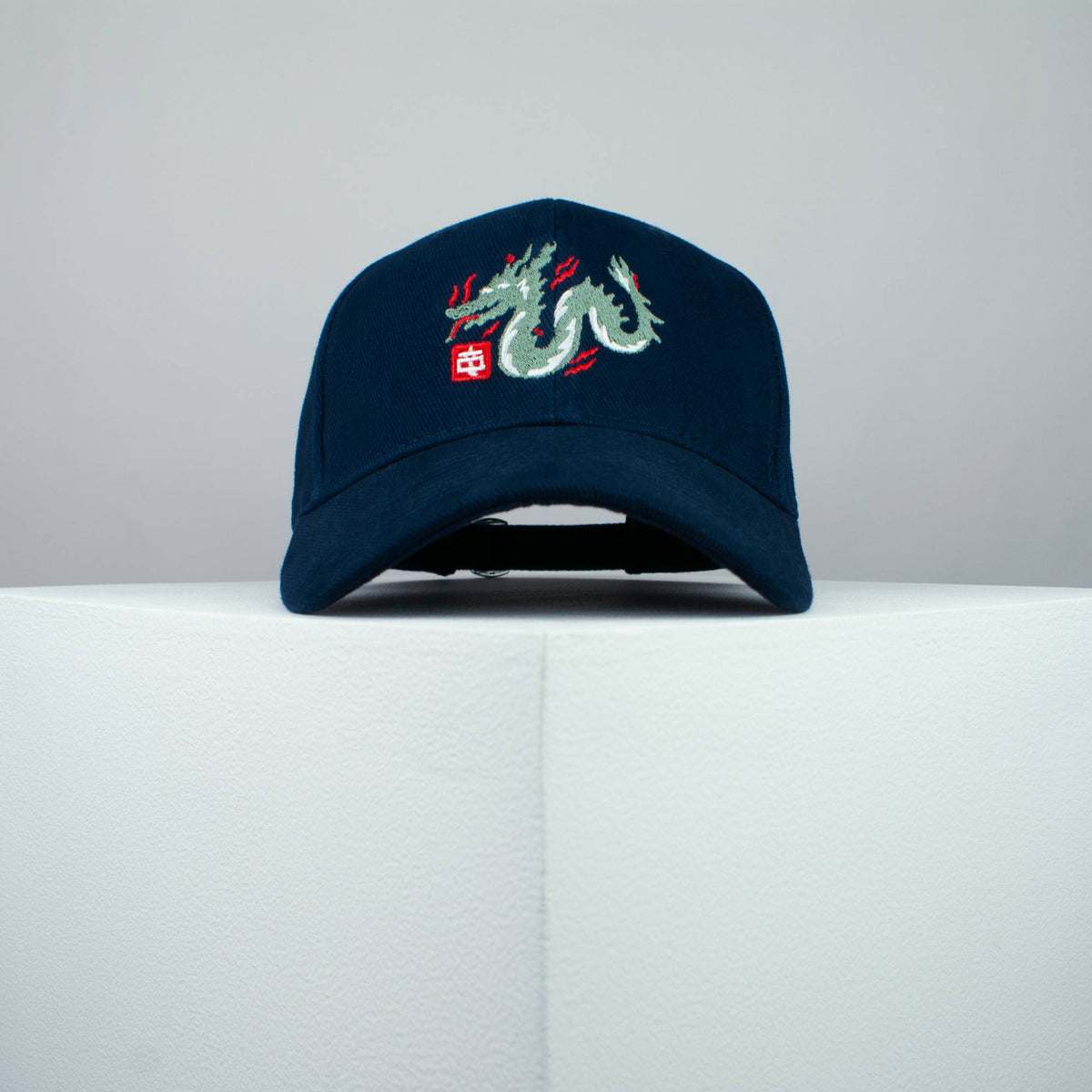 Japanese dragon embroidered baseball cap navy / dragons / japan / japanese / streetwear / embroidery / patch / dad / hat / cap / clothing // Hatty Hats / iron on patch / dad hat embroidered patch / badge / applique / embroidered / punk patches / trucker hat / snapback / caps / dad hats / baseball hat / mens hat / womens hat / embroidered hat / dad cap / embroidered cap