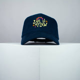 Let it Flow embroidered baseball cap navy / happy hippie / boho / bohemian / star / embroidery / patch / hat / dad hat / cap / iron on patch / embroidered patch / badge / applique / embroidered / punk patches / trucker hat / snapback / caps / dad hats / baseball hat / mens hat / womens hat / embroidered hat / dad cap / embroidered cap