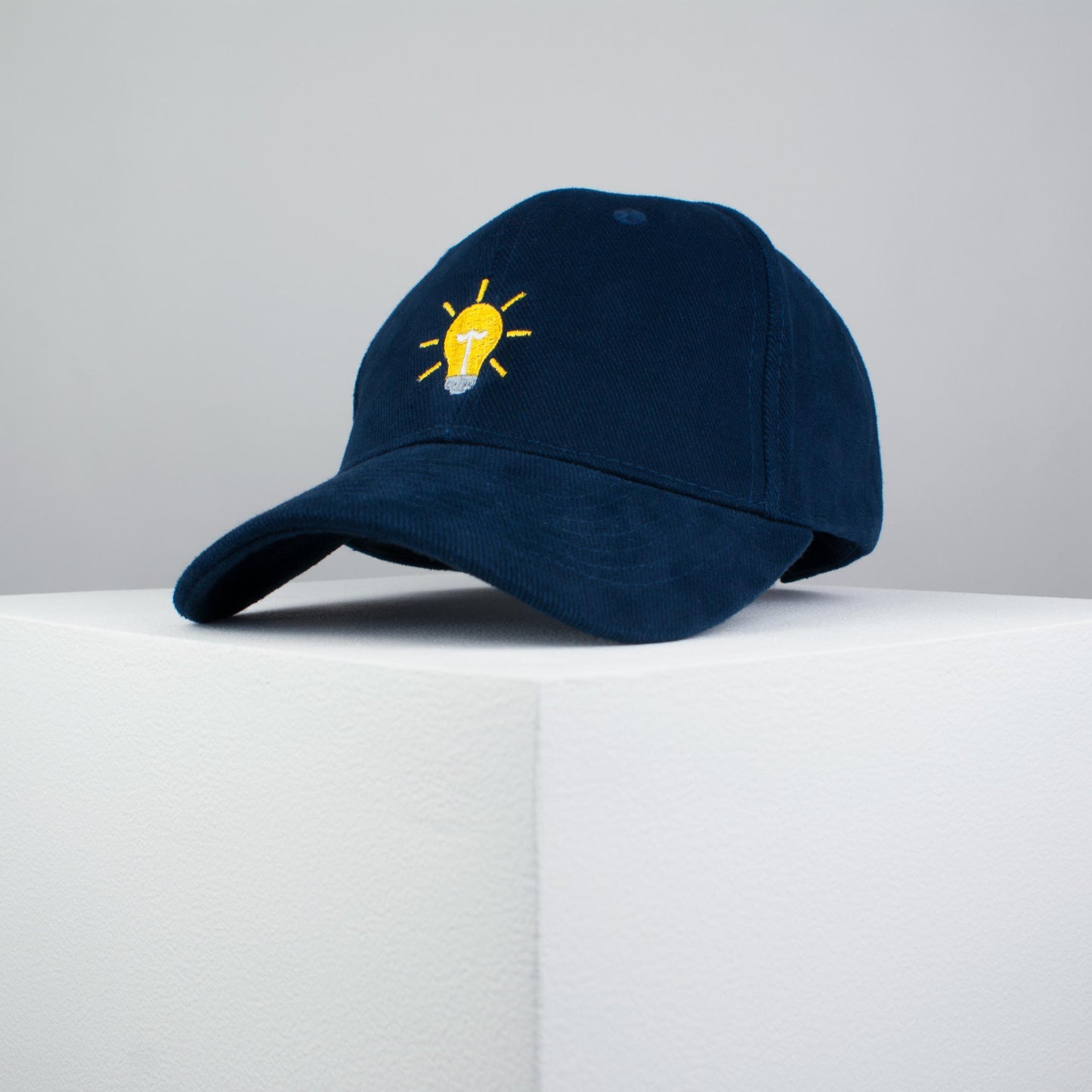 Light bulb embroidered baseball cap navy / light / patches / feminist / embroidery / patch / hat / dad hat / cap / iron on patch / embroidered patch / badge / applique / embroidered / punk patches / trucker hat / snapback / caps / dad hats / baseball hat / mens hat / womens hat / embroidered hat / dad cap / embroidered cap / website 2