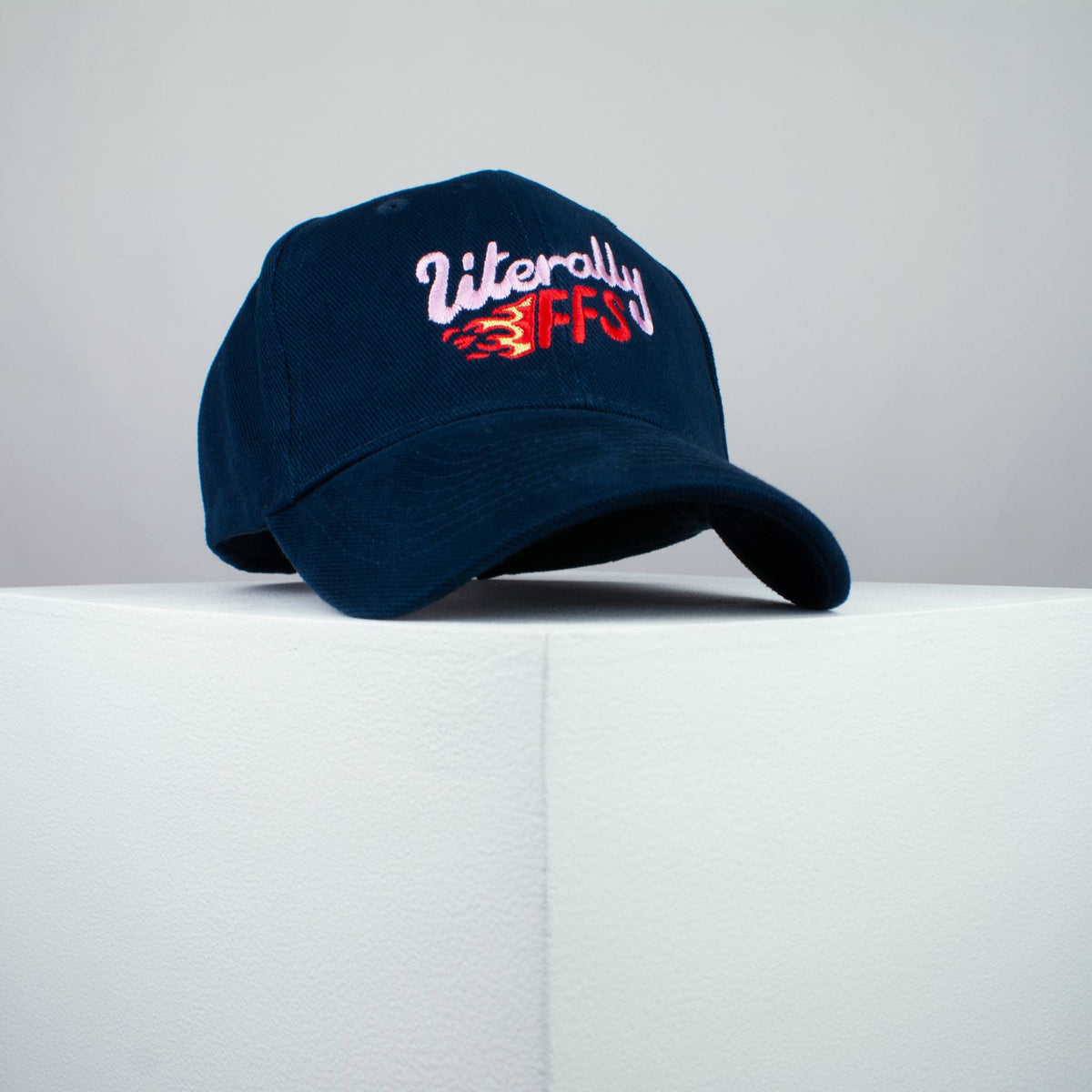 Literally FFS embroidered baseball cap (8 hat colours) / yoga / meditation / fire / gift for her / embroidery / patch / hat / dad hat / cap / iron on patch / embroidered patch / badge / applique / embroidered / punk patches / trucker hat / snapback / caps / dad hats / baseball hat / mens hat / womens hat / embroidered hat / dad cap / embroidered cap 1