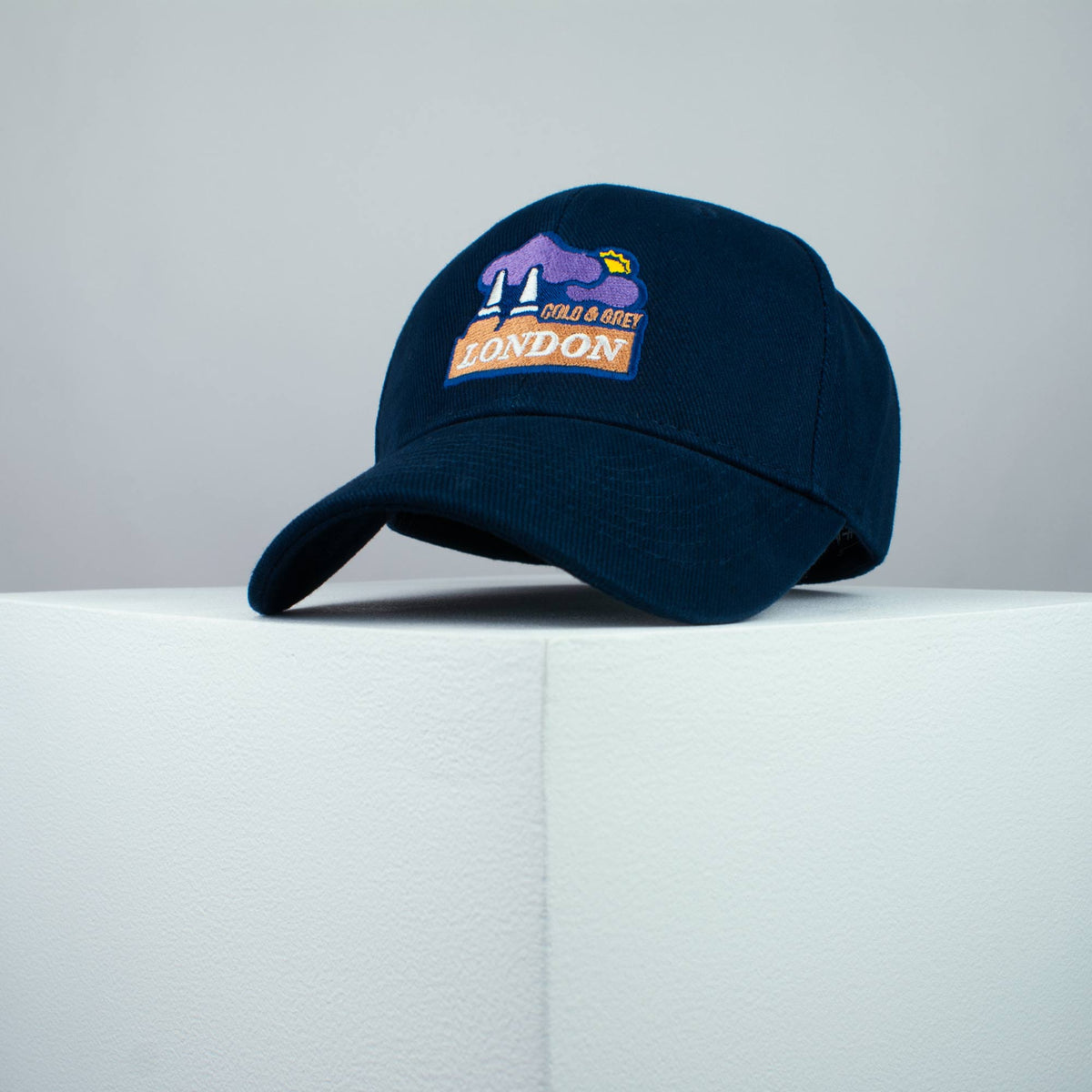 London Cold & Grey embroidered baseball cap (8 hat colours) / retro / vintage / holiday / streetwear / embroidery / patch / dad / hat / cap / clothing // Hatty Hats / iron on patch / dad hat embroidered patch / badge / applique / embroidered / punk patches / trucker hat / snapback / caps / dad hats / baseball hat / mens hat / womens hat / embroidered hat / dad cap / embroidered cap 2