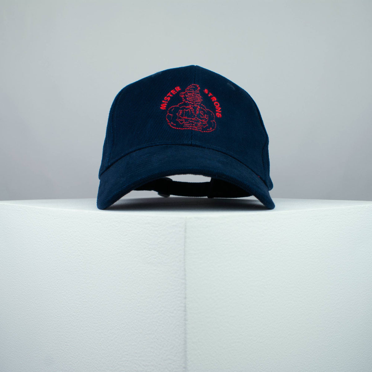 Mister Strong embroidered baseball cap navy / gym / muscle / workout / tank / embroidery / patch / hat / dad hat / cap / iron on patch / embroidered patch / badge / applique / embroidered / punk patches / trucker hat / snapback / caps / dad hats / baseball hat / mens hat / womens hat / embroidered hat / dad cap / embroidered cap