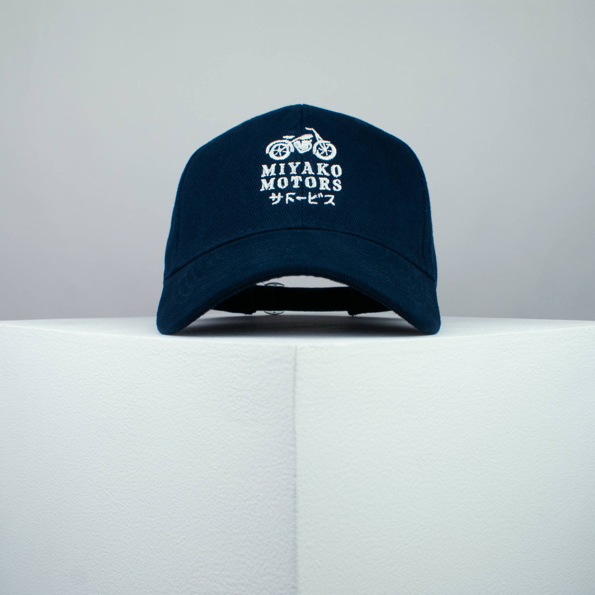 Miyako motors logo embroidered baseball cap navy / bike / japan / japanese / motorcycle / streetwear / embroidery / patch / dad / hat / cap / clothing // Hatty Hats / iron on patch / dad hat embroidered patch / badge / applique / embroidered / punk patches / trucker hat / snapback / caps / dad hats / baseball hat / mens hat / womens hat / embroidered hat / dad cap / embroidered cap
