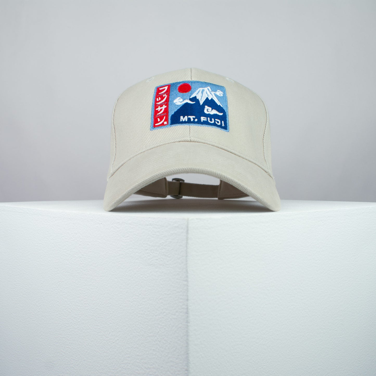 Mount Fuji embroidered baseball cap beige / mountain / japan / japanese / hiking /streetwear / embroidery / patch / dad / hat / cap / clothing // Hatty Hats / iron on patch / dad hat embroidered patch / badge / applique / embroidered / punk patches / trucker hat / snapback / caps / dad hats / baseball hat / mens hat / womens hat / embroidered hat / dad cap / embroidered cap