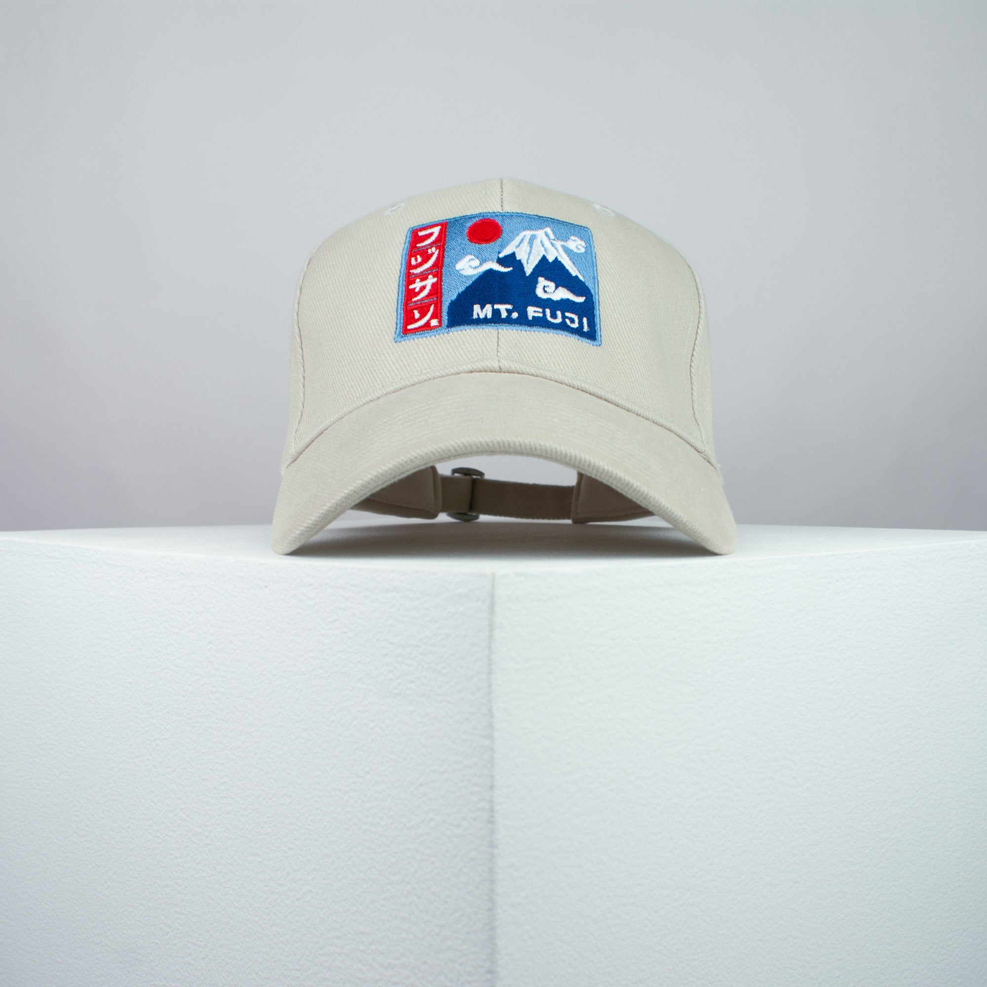 Mount Fuji embroidered baseball cap beige / mountain / japan / japanese / hiking /streetwear / embroidery / patch / dad / hat / cap / clothing // Hatty Hats / iron on patch / dad hat embroidered patch / badge / applique / embroidered / punk patches / trucker hat / snapback / caps / dad hats / baseball hat / mens hat / womens hat / embroidered hat / dad cap / embroidered cap