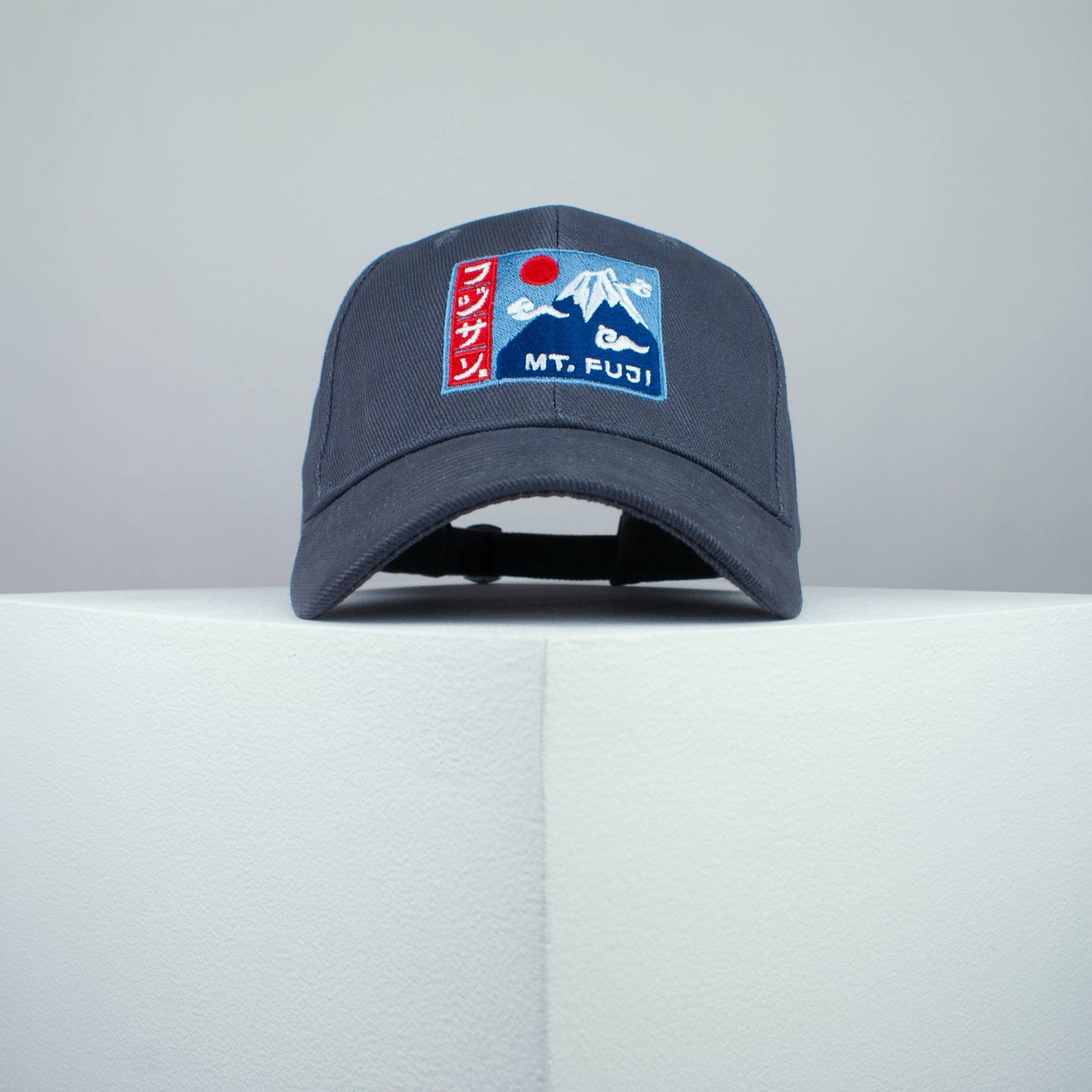 Mount Fuji embroidered baseball cap grey / mountain / japan / japanese / hiking /streetwear / embroidery / patch / dad / hat / cap / clothing // Hatty Hats / iron on patch / dad hat embroidered patch / badge / applique / embroidered / punk patches / trucker hat / snapback / caps / dad hats / baseball hat / mens hat / womens hat / embroidered hat / dad cap / embroidered cap