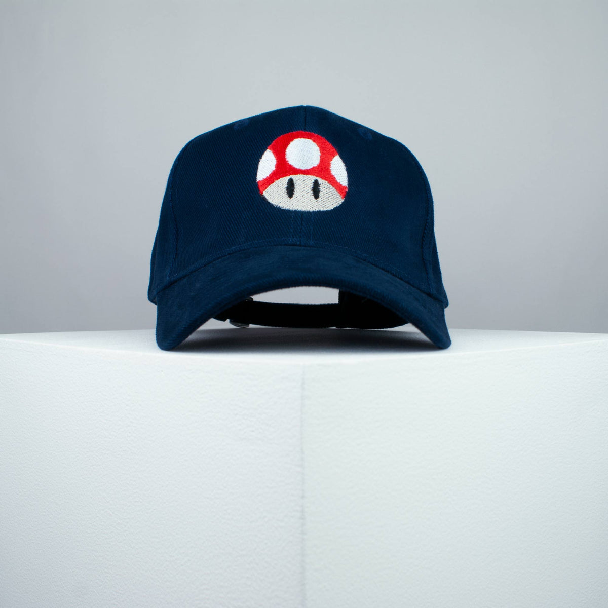 Super Mario Mushroom embroidered baseball cap navy / mario / nintendo / gamer / gaming / embroidery / patch / hat / dad hat / cap / iron on patch / embroidered patch / badge / applique / embroidered / punk patches / trucker hat / snapback / caps / dad hats / baseball hat / mens hat / womens hat / embroidered hat / dad cap / embroidered cap