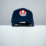 Super Mario Mushroom embroidered baseball cap navy / mario / nintendo / gamer / gaming / embroidery / patch / hat / dad hat / cap / iron on patch / embroidered patch / badge / applique / embroidered / punk patches / trucker hat / snapback / caps / dad hats / baseball hat / mens hat / womens hat / embroidered hat / dad cap / embroidered cap