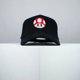 Super Mario Mushroom embroidered baseball cap black / mario / nintendo / gamer / gaming / embroidery / patch / hat / dad hat / cap / iron on patch / embroidered patch / badge / applique / embroidered / punk patches / trucker hat / snapback / caps / dad hats / baseball hat / mens hat / womens hat / embroidered hat / dad cap / embroidered cap