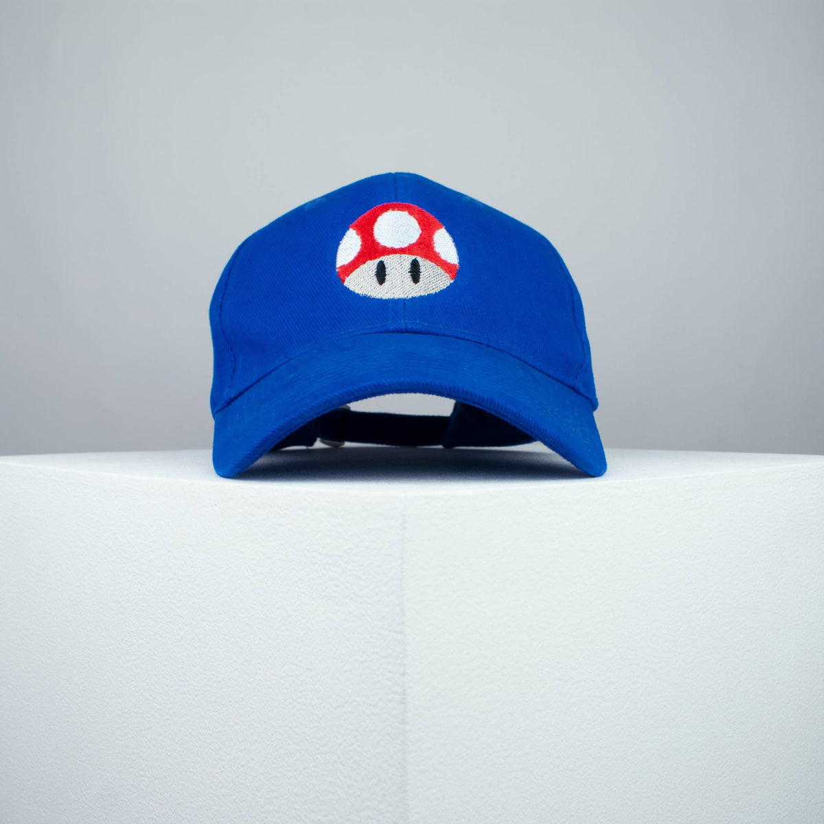 Super Mario Mushroom embroidered baseball cap blue / mario / nintendo / gamer / gaming / embroidery / patch / hat / dad hat / cap / iron on patch / embroidered patch / badge / applique / embroidered / punk patches / trucker hat / snapback / caps / dad hats / baseball hat / mens hat / womens hat / embroidered hat / dad cap / embroidered cap