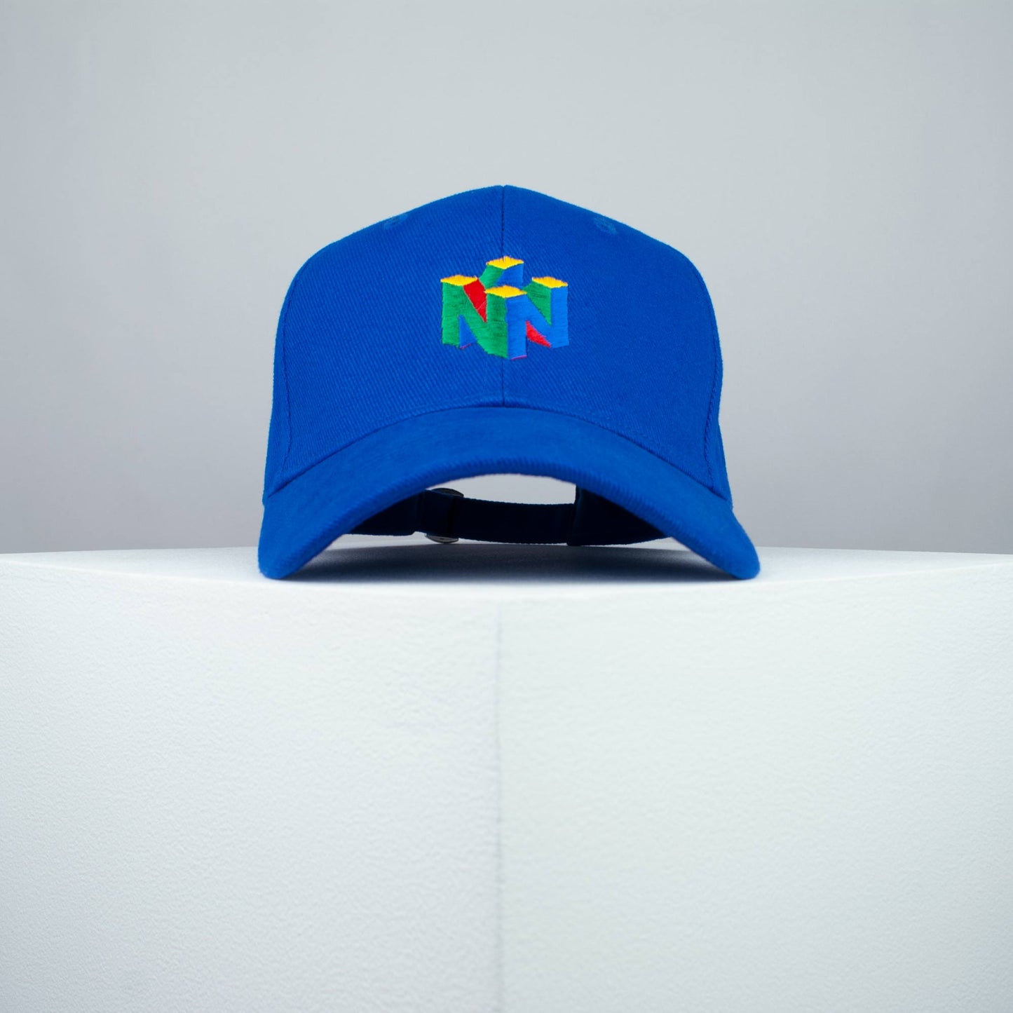 Nintendo 64 embroidered baseball cap blue / gamer / gaming / retro video games / embroidery / N64 patch / hat / dad hat / cap / iron on patch / embroidered patch / badge / applique / embroidered / punk patches / trucker hat / snapback / caps / dad hats / baseball hat / mens hat / womens hat / embroidered hat / dad cap / embroidered cap