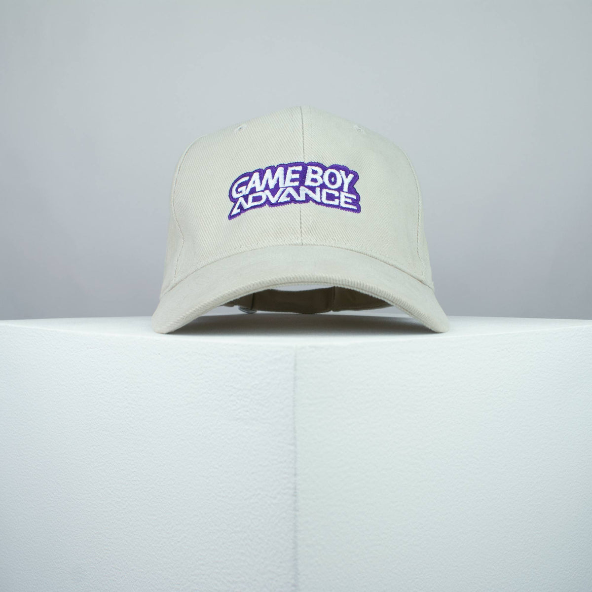 Nintendo Gameboy Advance embroidered baseball cap beige / gamer / gaming / retro video games / embroidery / patch / hat / dad hat / cap / iron on patch / embroidered patch / badge / applique / embroidered / punk patches / trucker hat / snapback / caps / dad hats / baseball hat / mens hat / womens hat / embroidered hat / dad cap / embroidered cap
